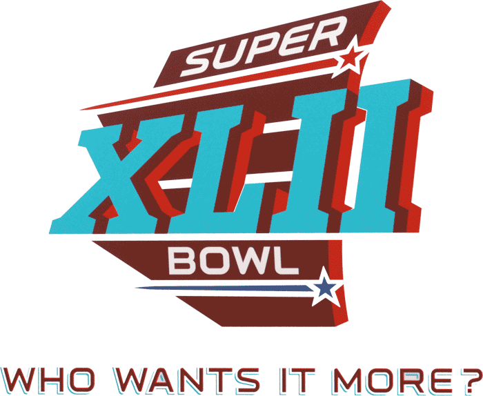 Super Bowl XLII Wordmark 02 Logo vinyl decal